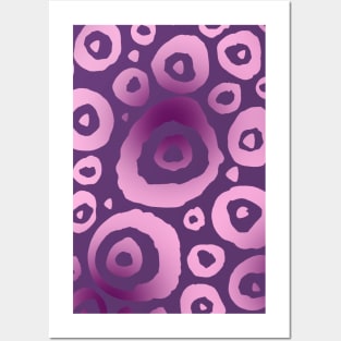 Purple Circle Pattern Posters and Art